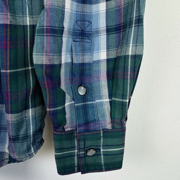 LizWear Vintage 90's Plaid Button Down Blouse - Picture 6 of 8